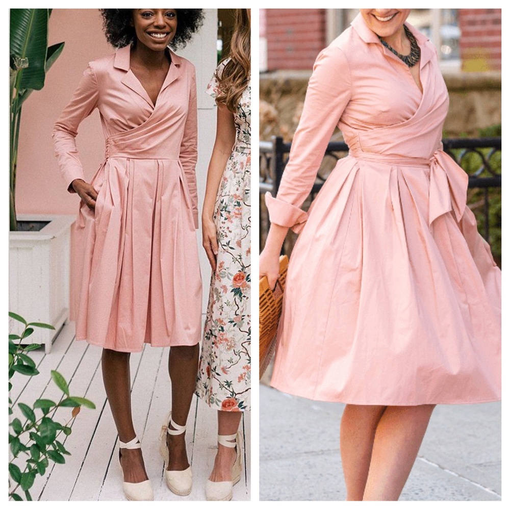 NWT Gal Meets Glam Elisabetta Dress in peachy pink SZ 8.
